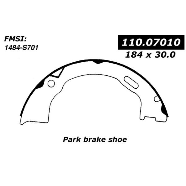 Centric Parts Centric Brake Shoes, 111.07010 111.07010 - main